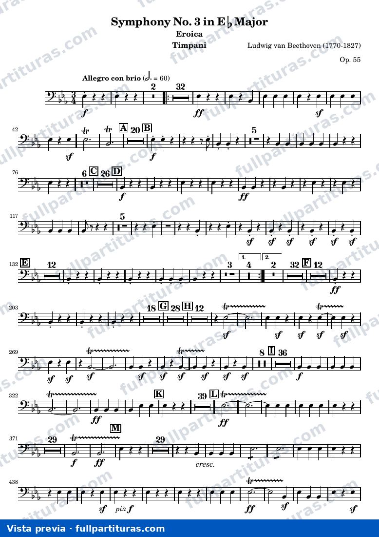 Symphony No. 3 in Eb Major (Eroica) — Timpani — Vorschau
