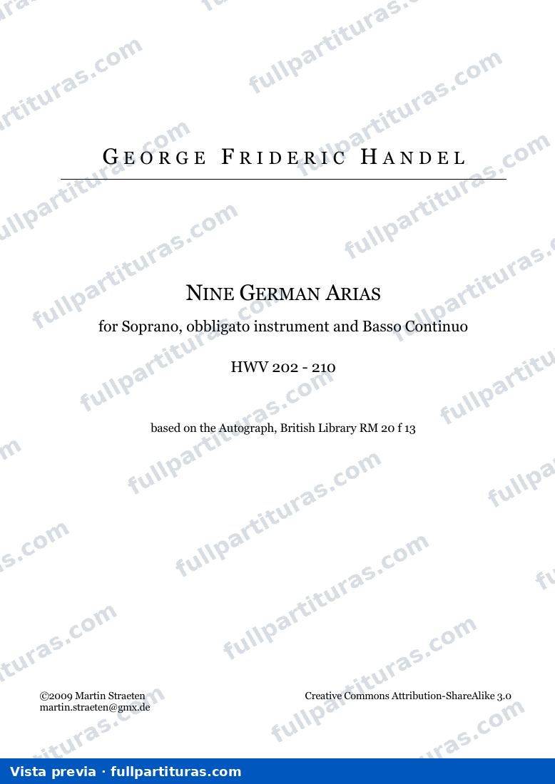 Nine German Arias — NineGermanArias Score — visualização