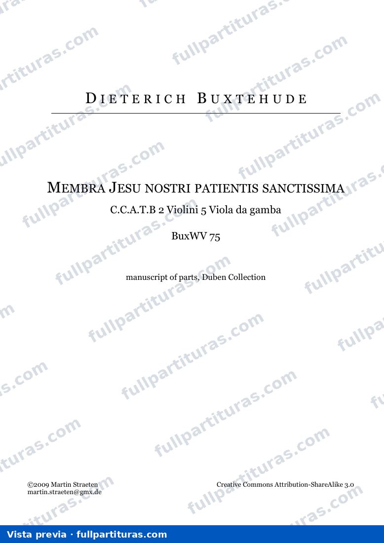Membra Jesu nostri — MembraJesuNostri score — aperçu