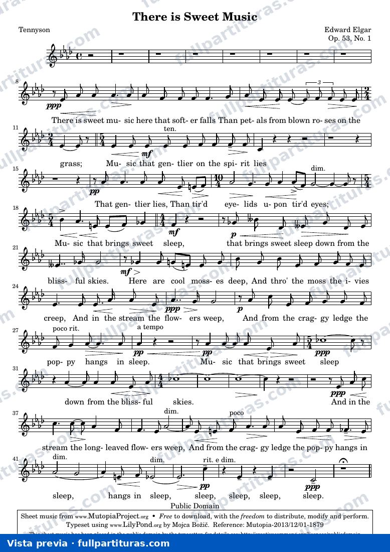 There is Sweet Music — Elgar A1 — visualização