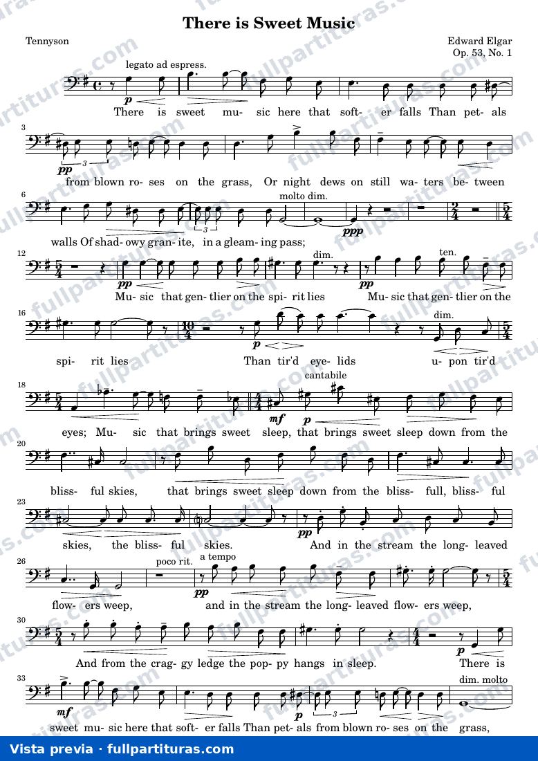 There is Sweet Music — Elgar B1 — visualização