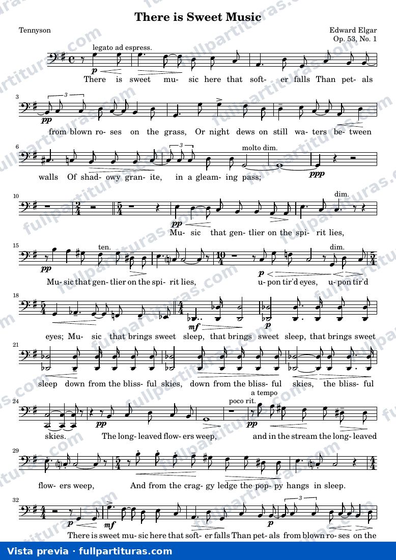 There is Sweet Music — Elgar B2 — vista previa