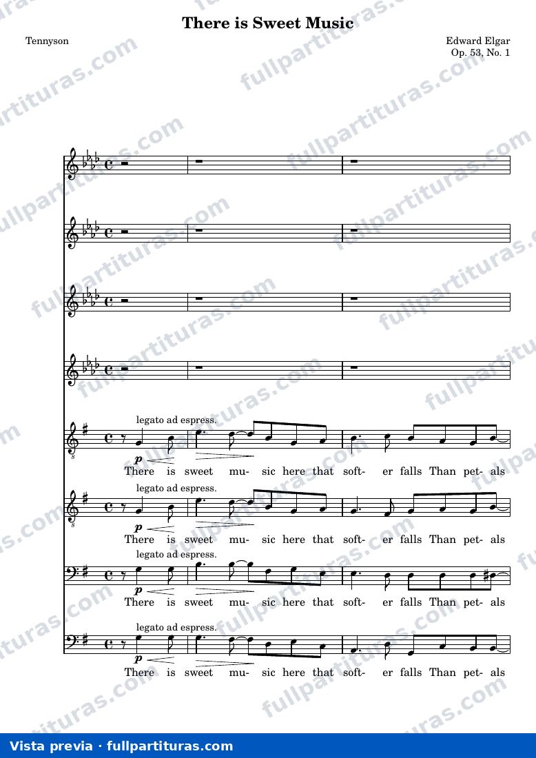 There is Sweet Music — Elgar skupne note — Vorschau