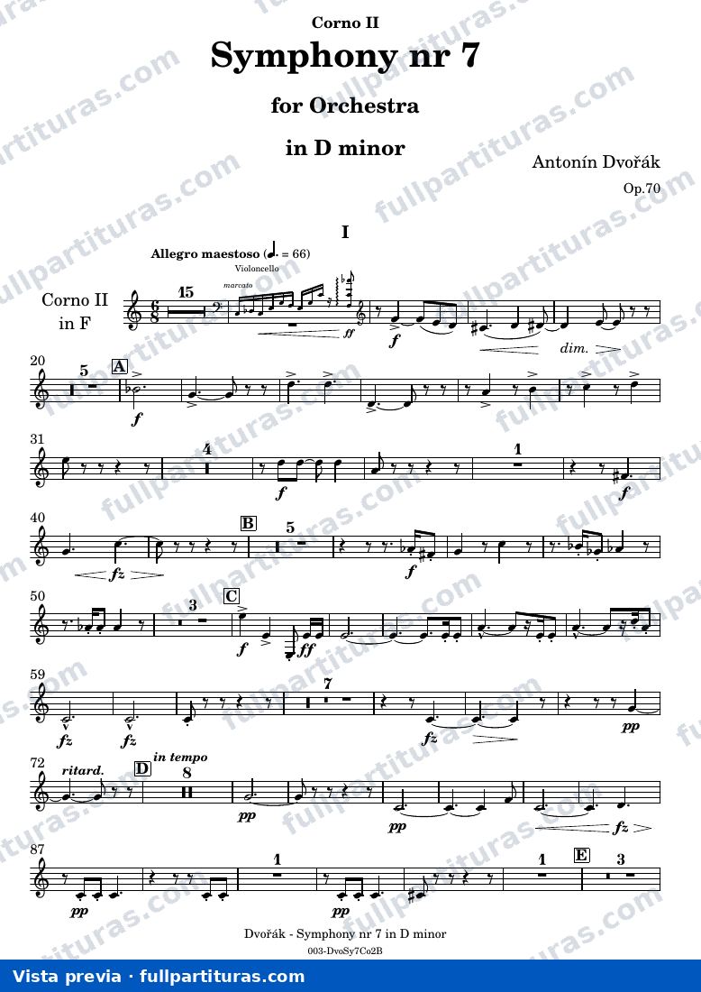 Symphony Nr. 7 — DvorakSYMPH7 part Corno II — visualização