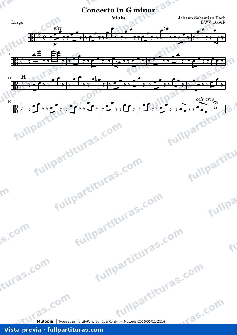 Concerto in G minor — BWV1056R Schreck viola — anteprima