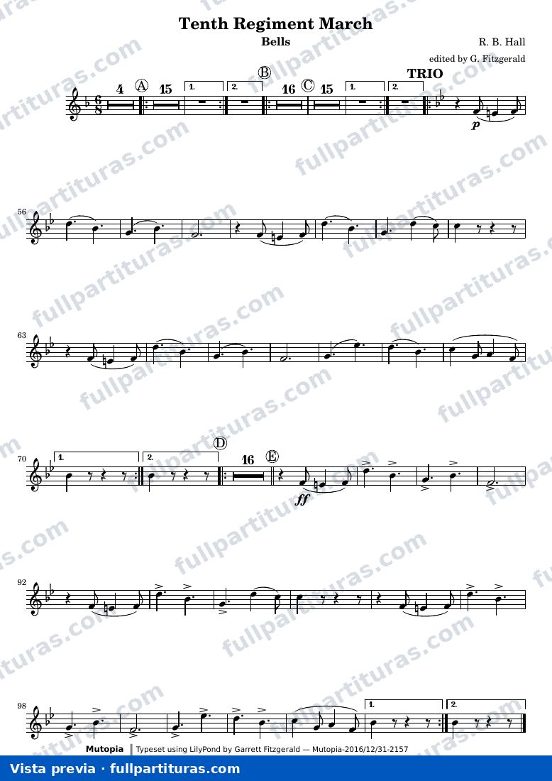 Tenth Regiment March — TenthRegBells — anteprima