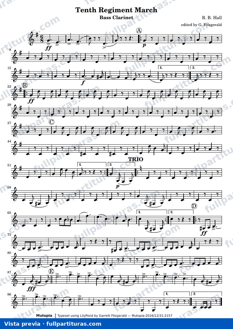 Tenth Regiment March — TenthRegClarBass — anteprima