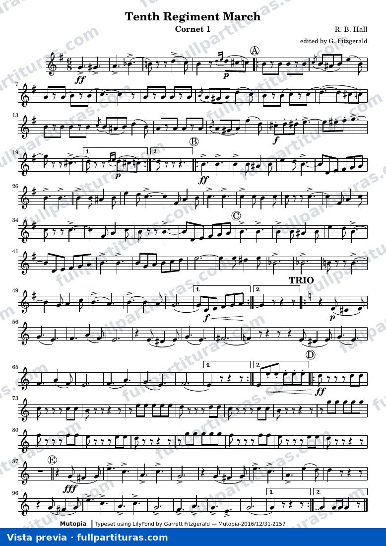 Tenth Regiment March — TenthRegCornet1 — предварительный просмотр