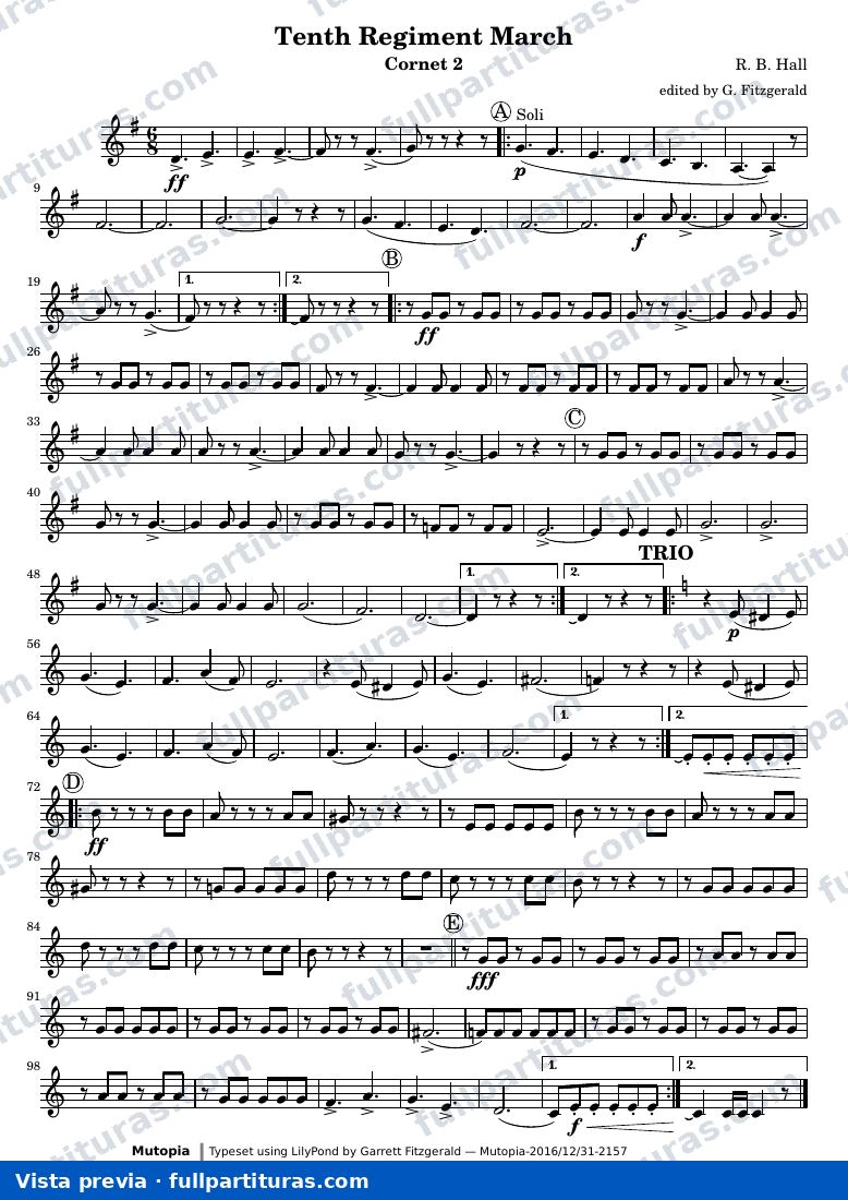 Tenth Regiment March — TenthRegCornet2 — предварительный просмотр