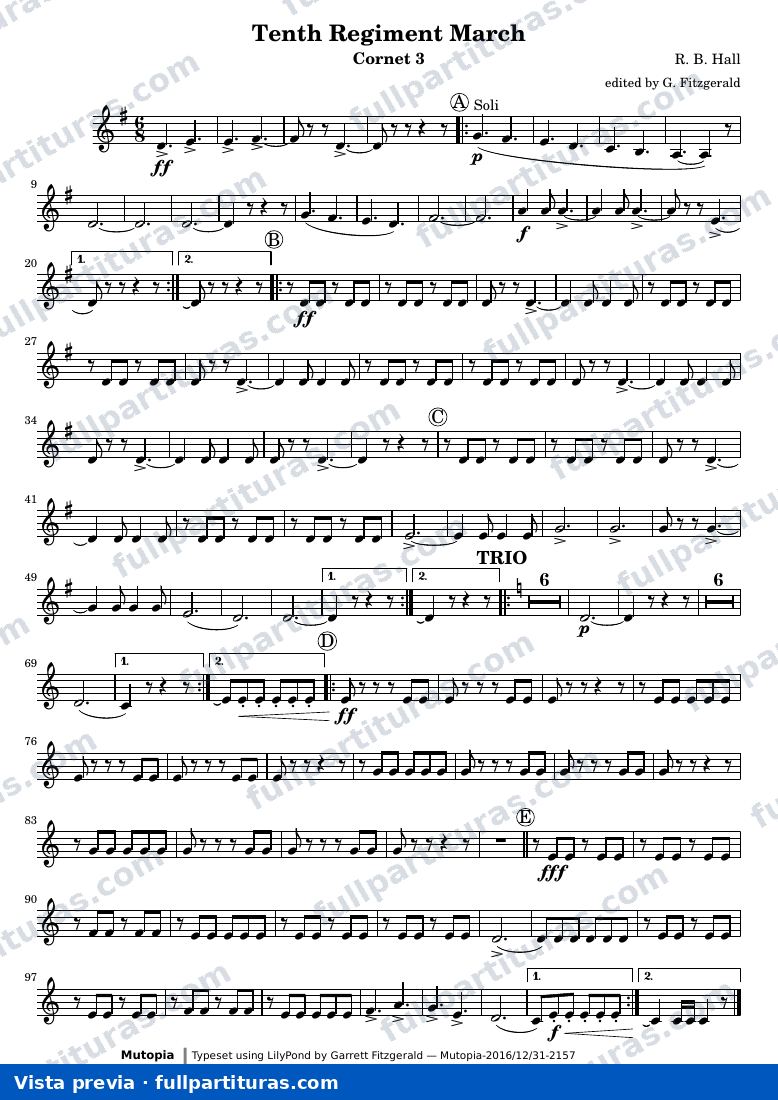 Tenth Regiment March — TenthRegCornet3 — предварительный просмотр