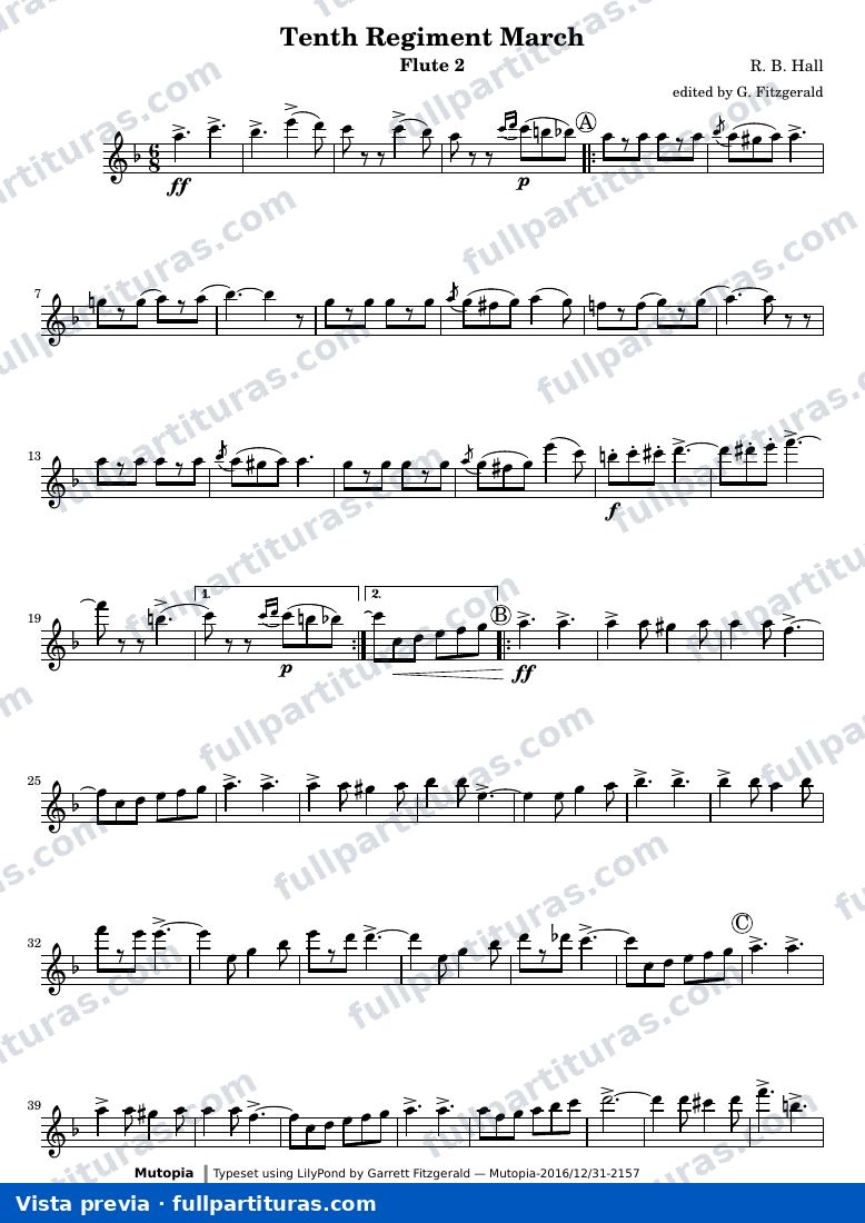 Tenth Regiment March — TenthRegFlute2 — предварительный просмотр