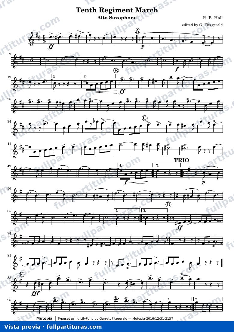 Tenth Regiment March — TenthRegSaxAlto — предварительный просмотр