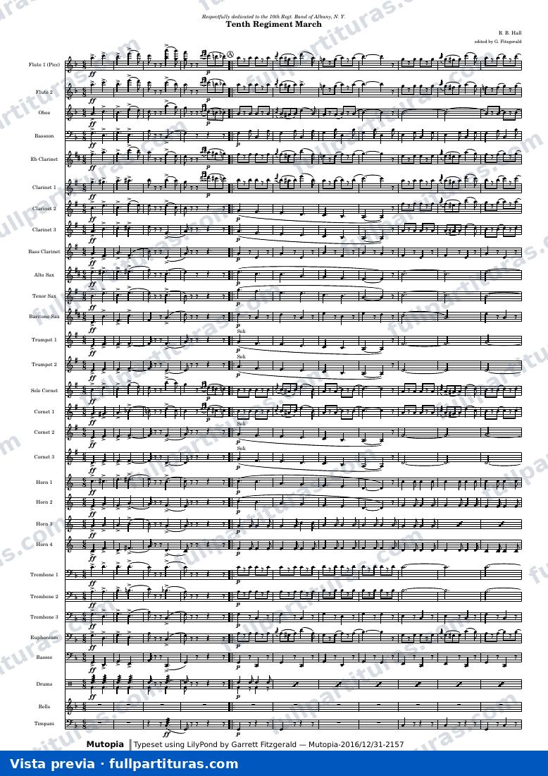 Tenth Regiment March — TenthRegScore — предварительный просмотр