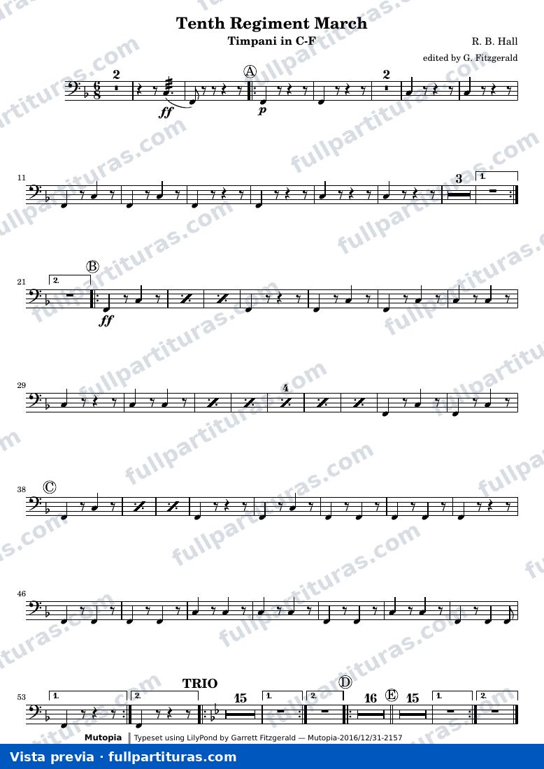Tenth Regiment March — TenthRegTimp — предварительный просмотр