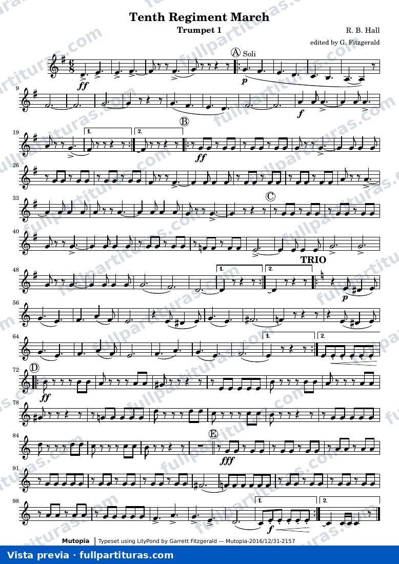 Tenth Regiment March — TenthRegTrumpet1 — предварительный просмотр