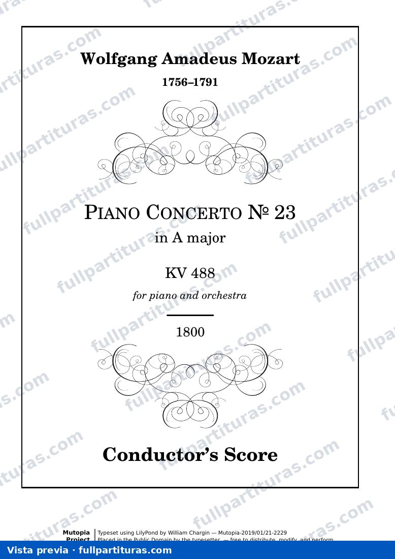 Piano Concerto № 23 — Mozart KV488 — vista previa