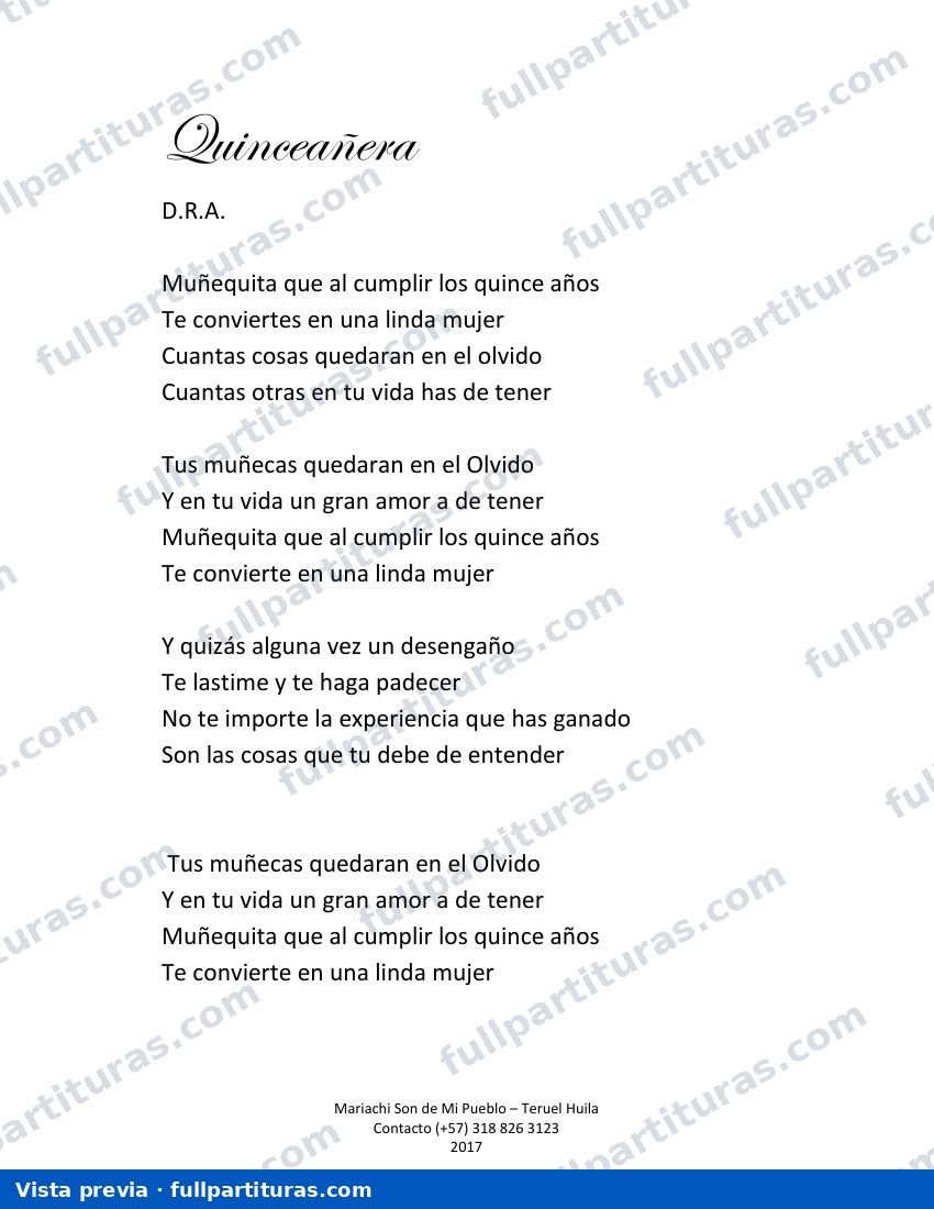 Quinceañera (V2) — vista previa