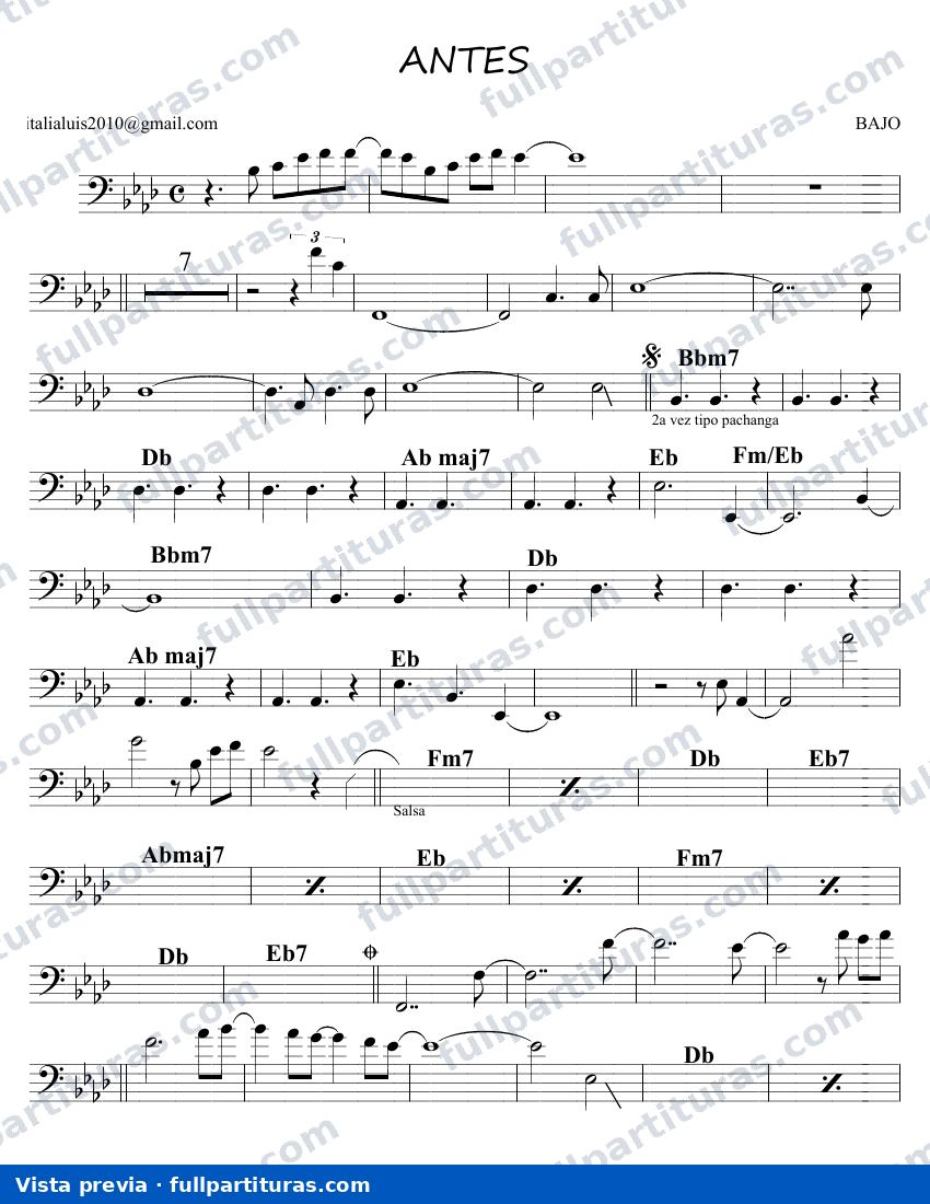 Antes (Salsa Version) — vista previa