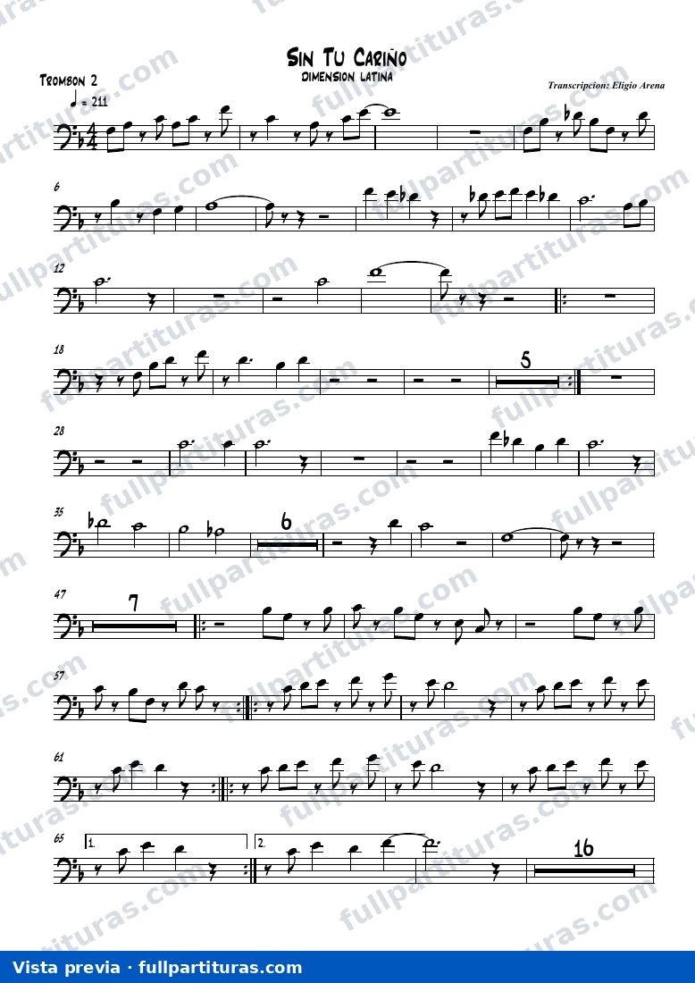 Sin tu cariño (Trombón 2) — vista previa
