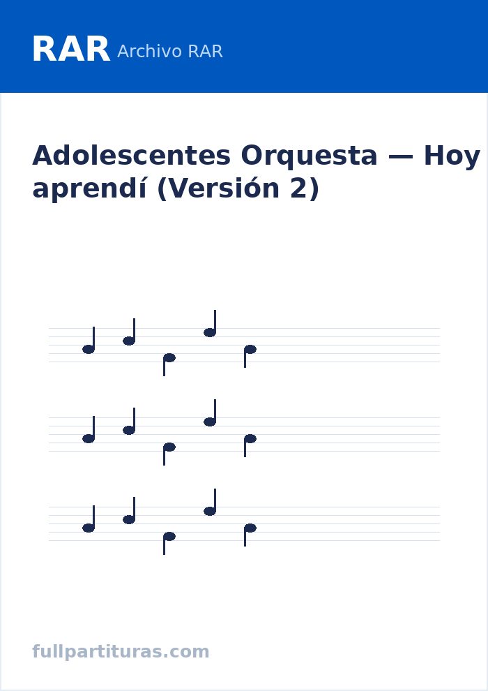 Hoy aprendí (Versión 2) — Vorschau