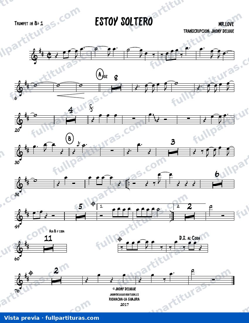 Ya estoy soltero (Trumpet 1) — vista previa