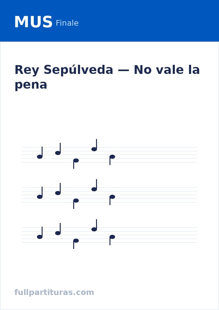 No vale la pena — visualização
