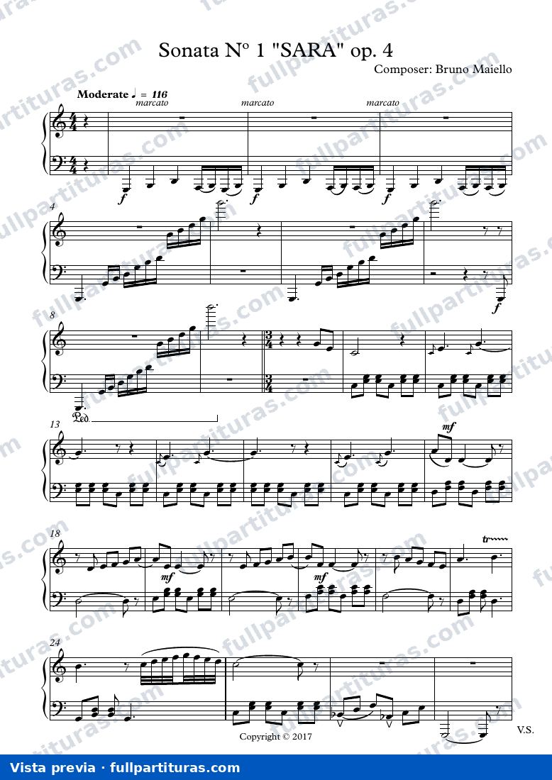 Sonata Nº 1 «Sara» - Allegro — vista previa
