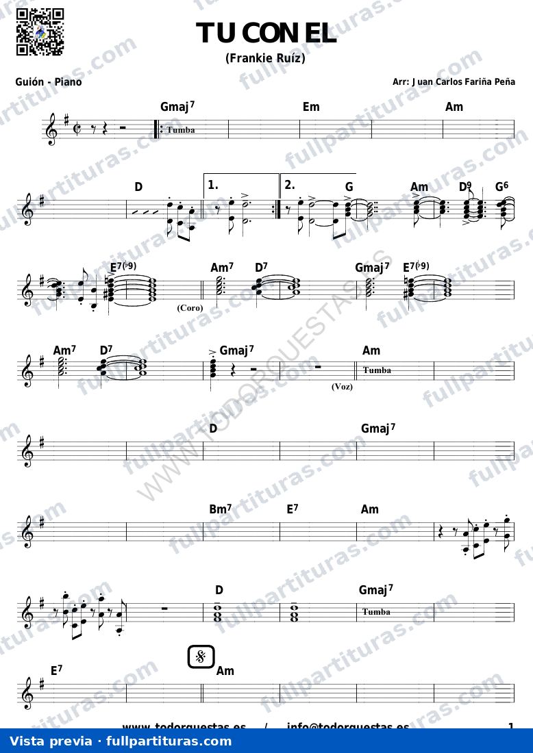 Tú con él (Piano) — vista previa