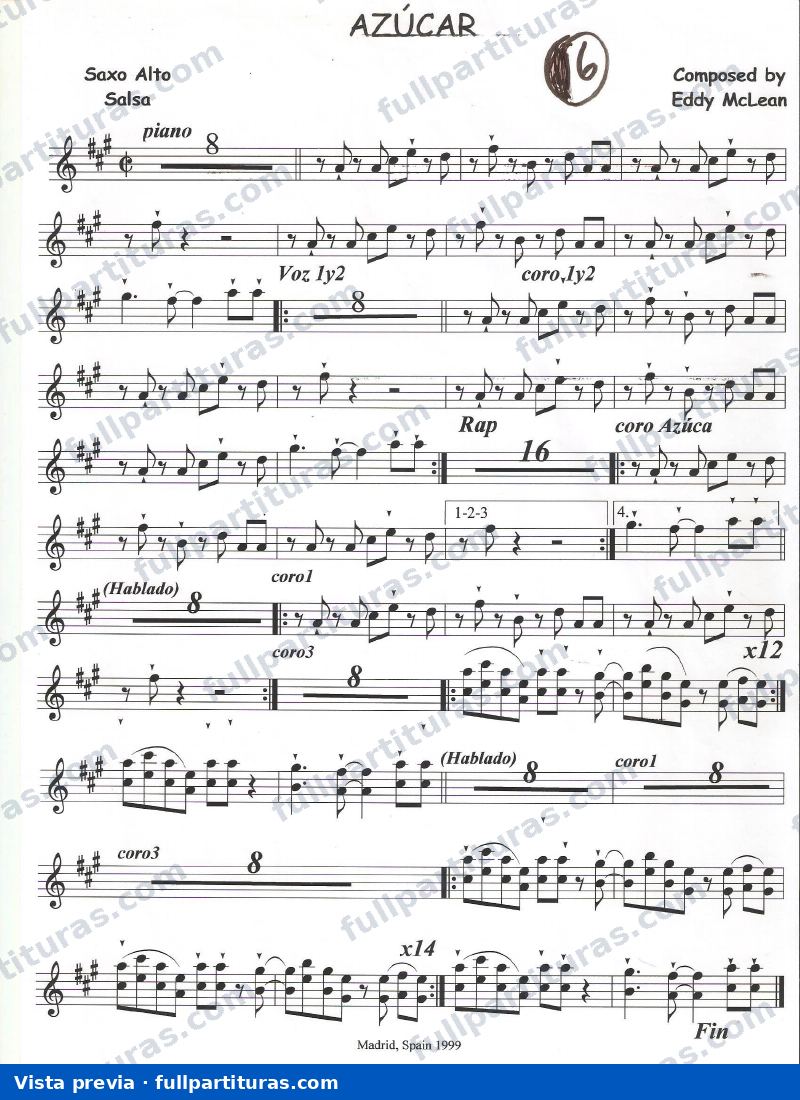 Azúcar (Saxofón) — vista previa