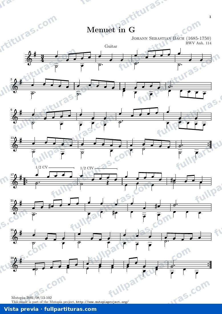 Menuet en Sol — preview