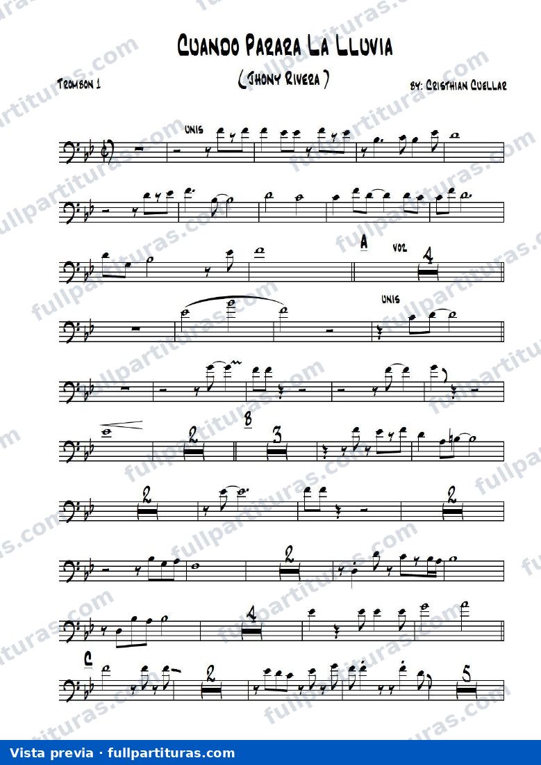 Cuando para la lluvia (Trombón 1) — vista previa