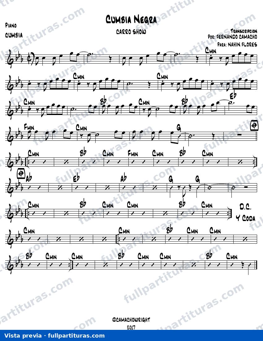 Cumbia negra (Piano) — vista previa