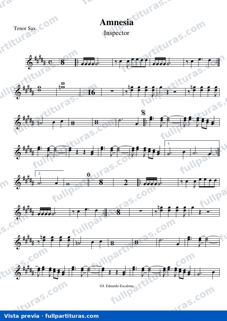 Amnesia (Saxo tenor) — preview