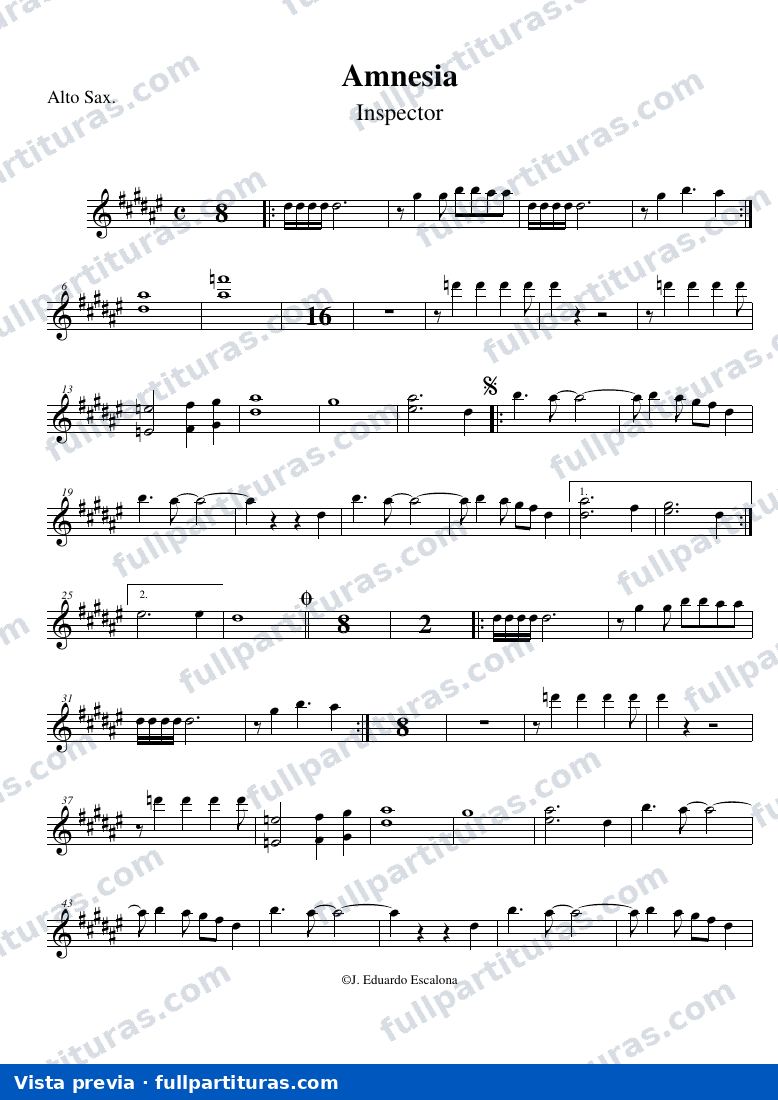 Amnesia (Saxo alto) — preview