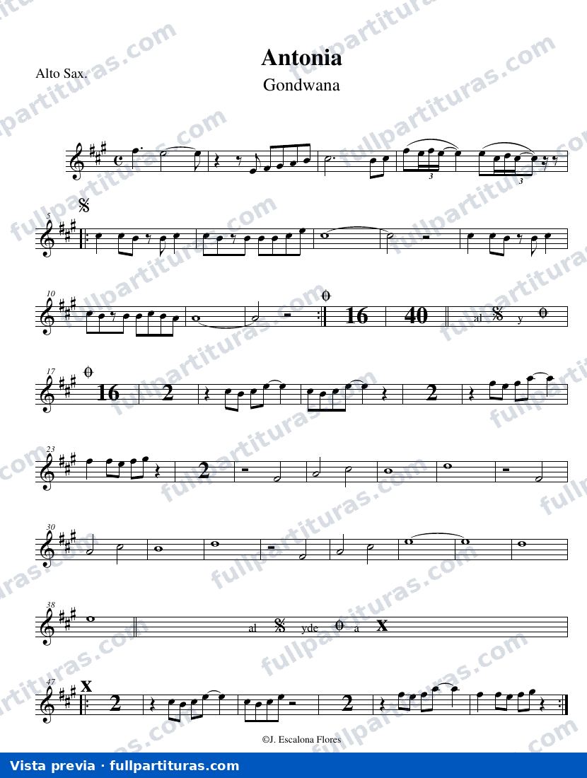 Antonia (Saxofón Alto) — preview