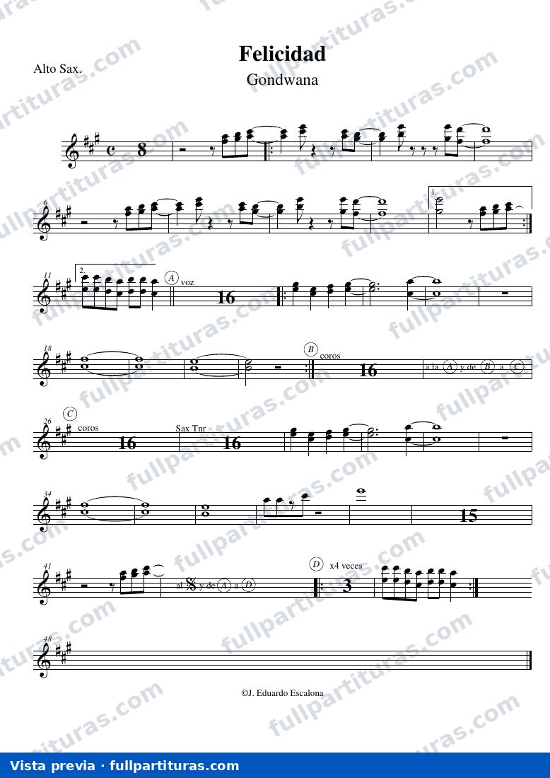 Felicidad (Saxofón Alto) — vista previa