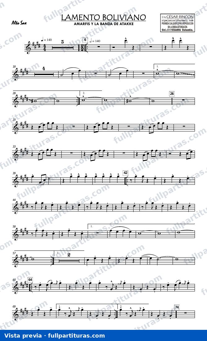 Lamento boliviano (Merengue version) — preview