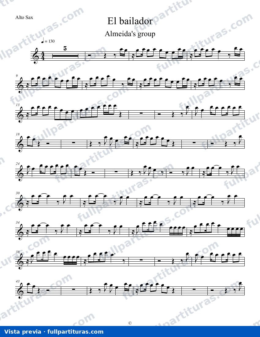 El bailador (Saxofones) — vista previa