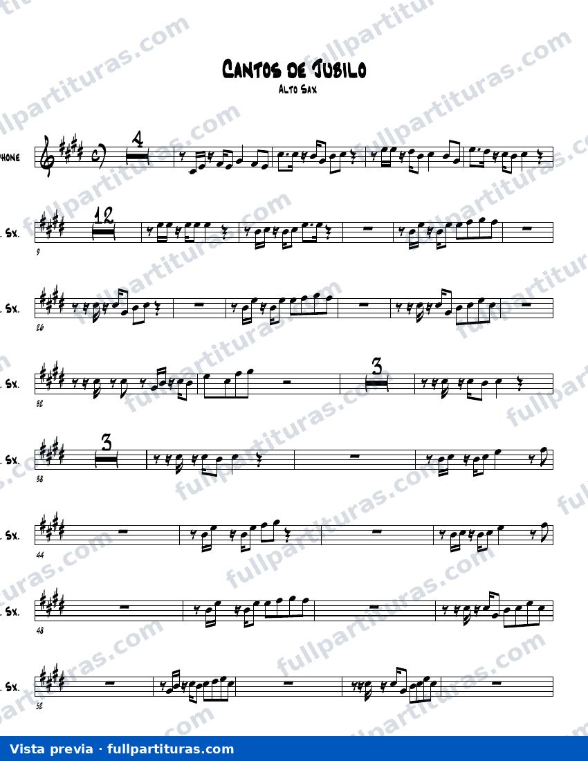 Cantos de júbilo — preview