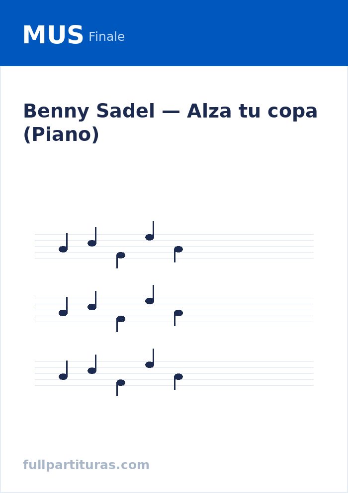 Alza tu copa (Piano) — Vorschau