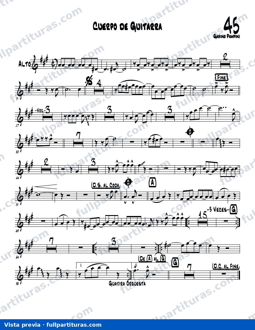 Cuerpo de guitarra — vista previa
