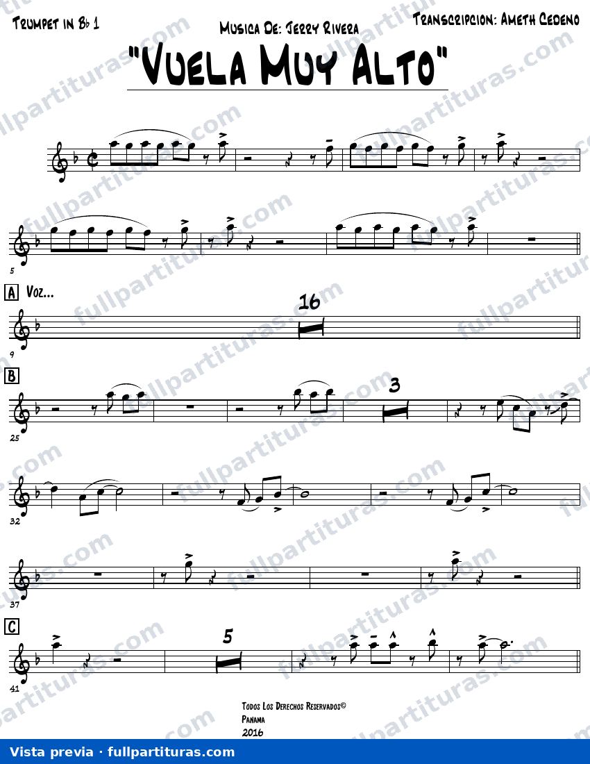 Vuela muy alto (Versión Salsa) — vista previa