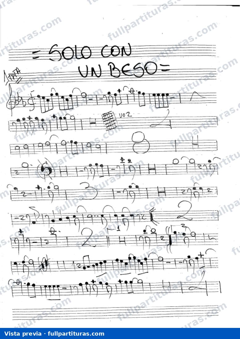 Solo con un beso — vista previa