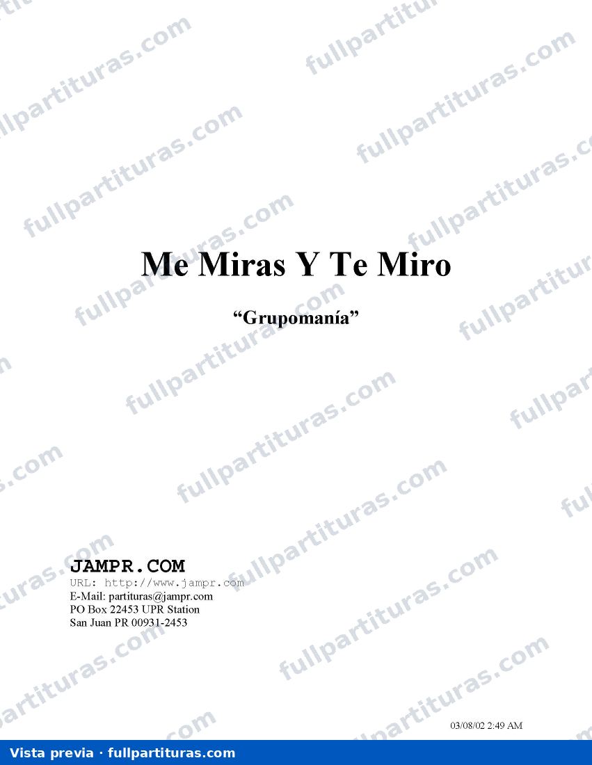 Me miras y te miro — vista previa