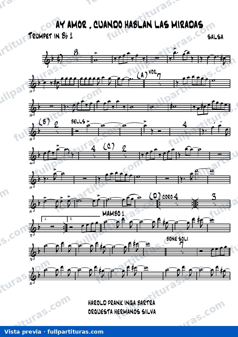 Ay amor, cuando hablan las miradas — preview