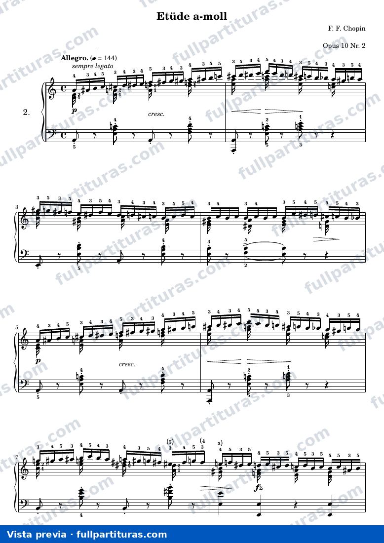 Etude en la menor — preview