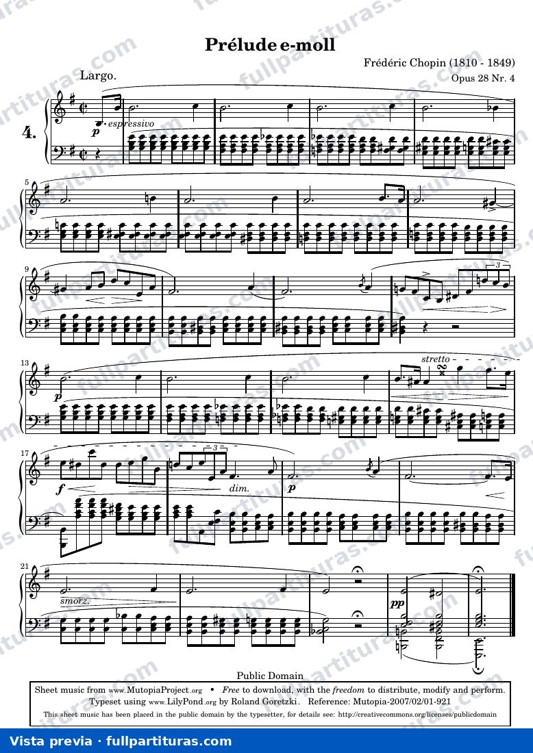 Preludio Op. 28, No. 4 — preview