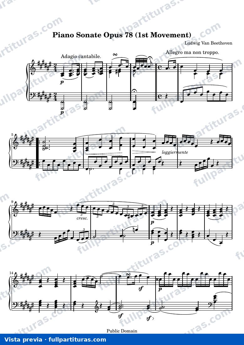 Sonata No. 24 (1.er movimiento: Adagio cantabile) — preview