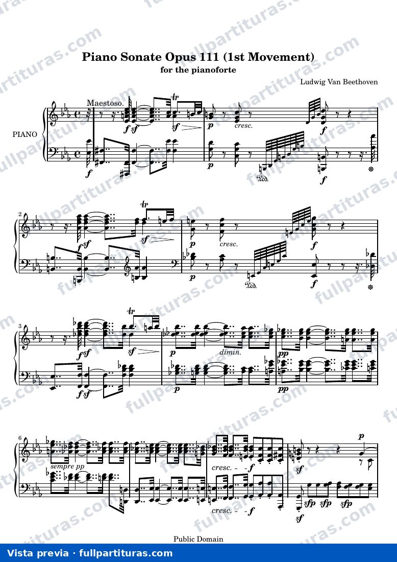 Sonata n.º 32, 1.er movimiento — vista previa