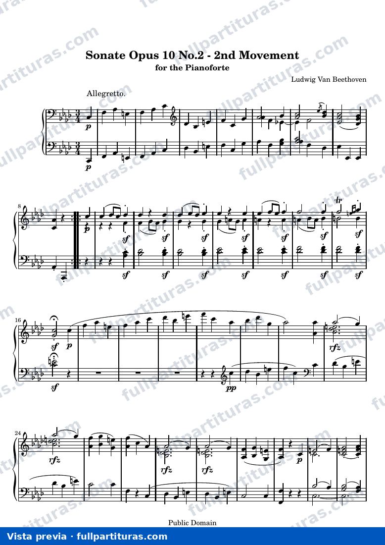 Sonata No. 6, segundo movimiento: Allegretto — preview